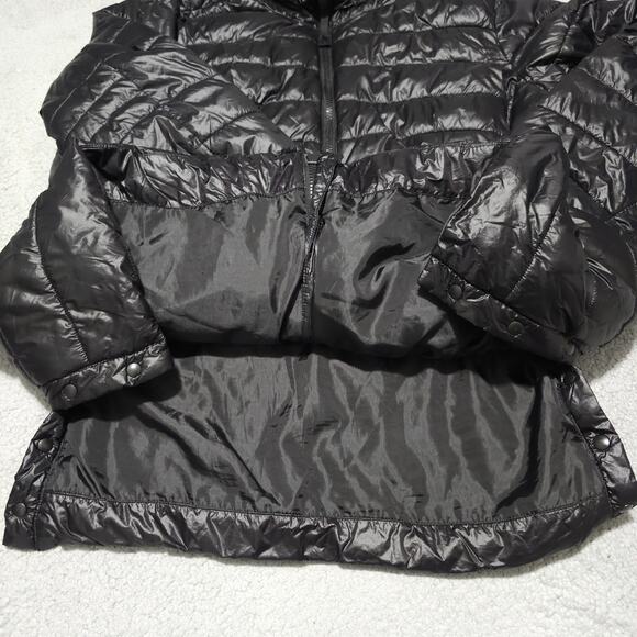 Swiss Tech Women’s Chunky Black Puffer Jacket Hooded Full Zip Plus Size 2X - Picture 4 of 10